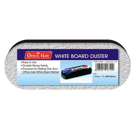 Soni Officemate White Board Single Pen Duster Eraser-Pack of 10 - SCOOBOO - White-Board Marker