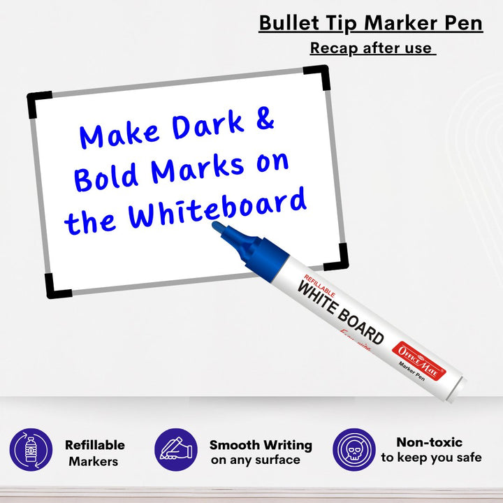 Soni Officemate White Board Single Pen Duster Eraser-Pack of 10 - SCOOBOO - White-Board Marker
