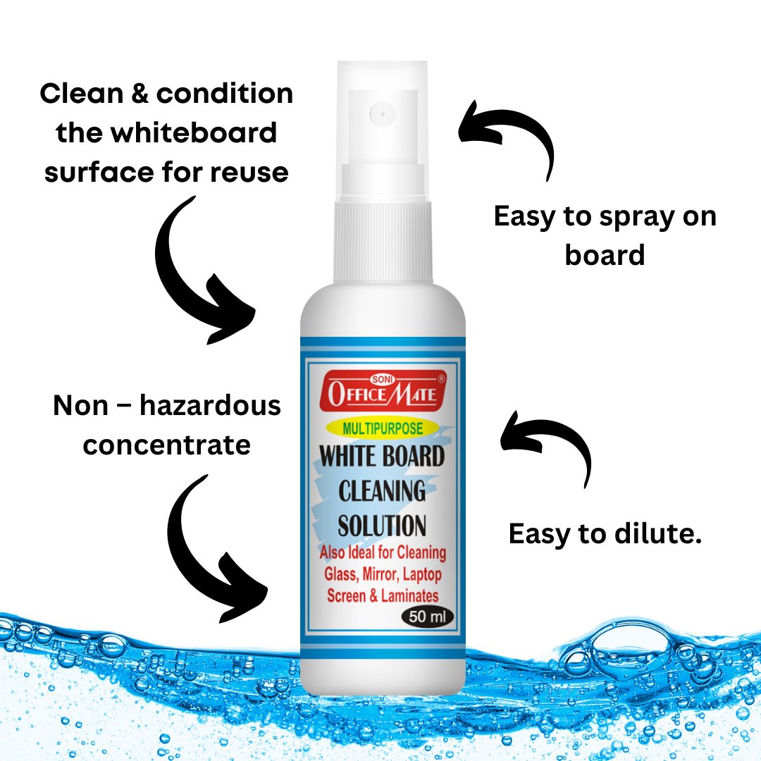 Soni Officemate Whiteboard Cleaning Solution Set - SCOOBOO - White-Board Eraser