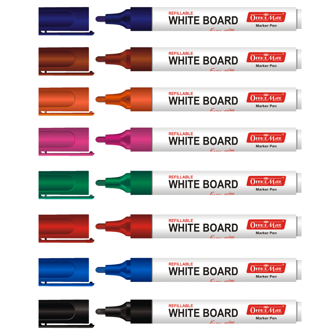 Soni Officemate Whiteboard Marker (Pack Of 8) - SCOOBOO - White-Board Marker