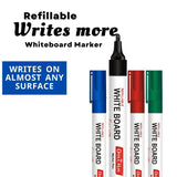 Soni Officemate Whiteboard Multicolor Combo (4 Whiteboard Markers + 4 Marker Inks ) - SCOOBOO - 451 - White - Board Marker