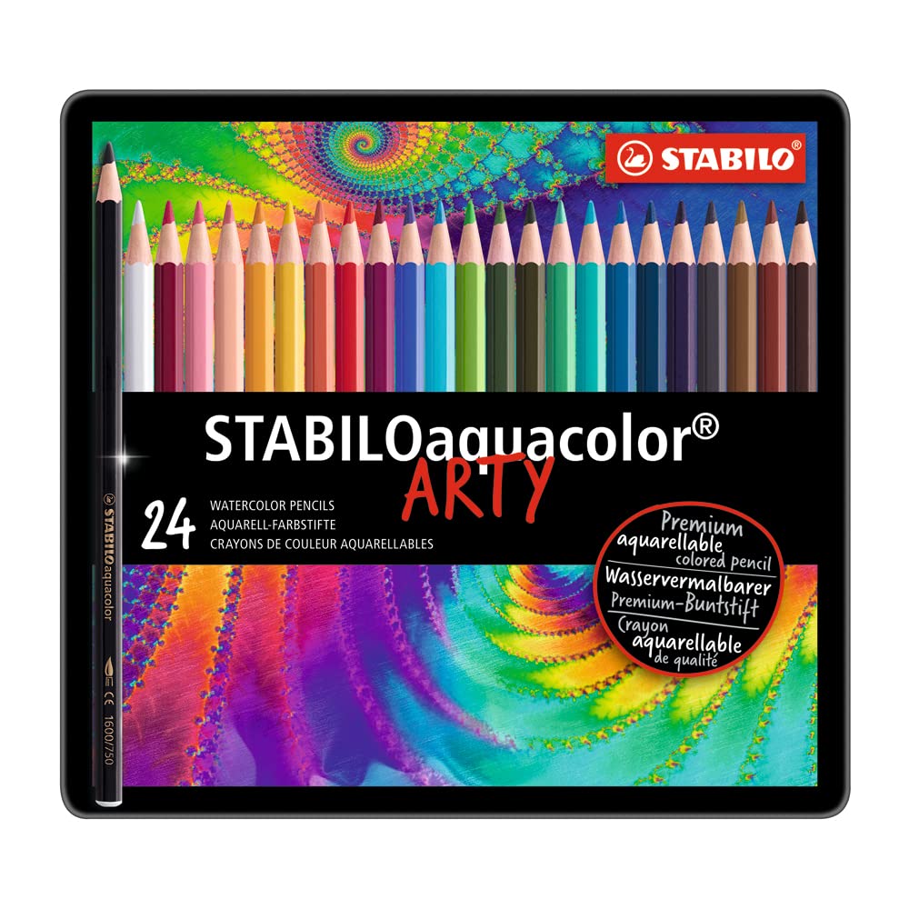 STABILO Aquacolour Watercolour Pencil Set - SCOOBOO - 1624 - 5 - Watercolour Pencils