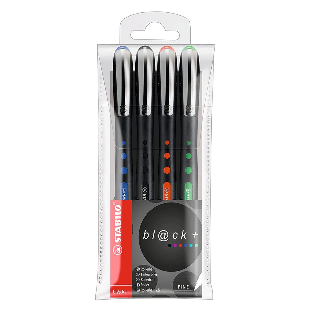 Stabilo | Bl@ck | Fine Tip | Assorted Colors | Pack Of 4 - SCOOBOO - 1016/4 - Fineliners