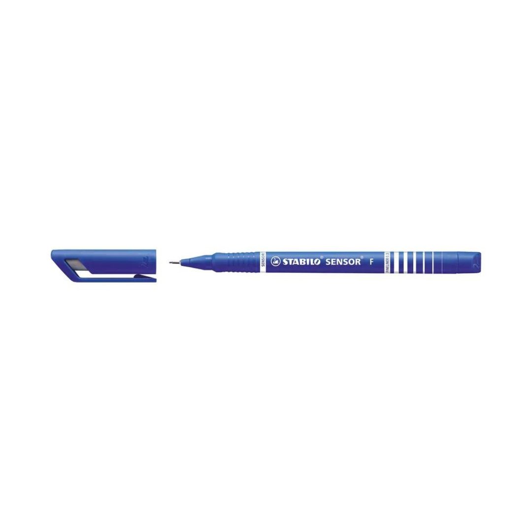 Stabilo Blue Fine Tip Sensor Pen - Pack Of 10 - SCOOBOO - 189/41 - Fineliners