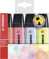 Stabilo | Boss Original | Chisel Point Pastel | Wallet of 4 Assorted Colors - SCOOBOO - 70/4 - 3 - Highlighter