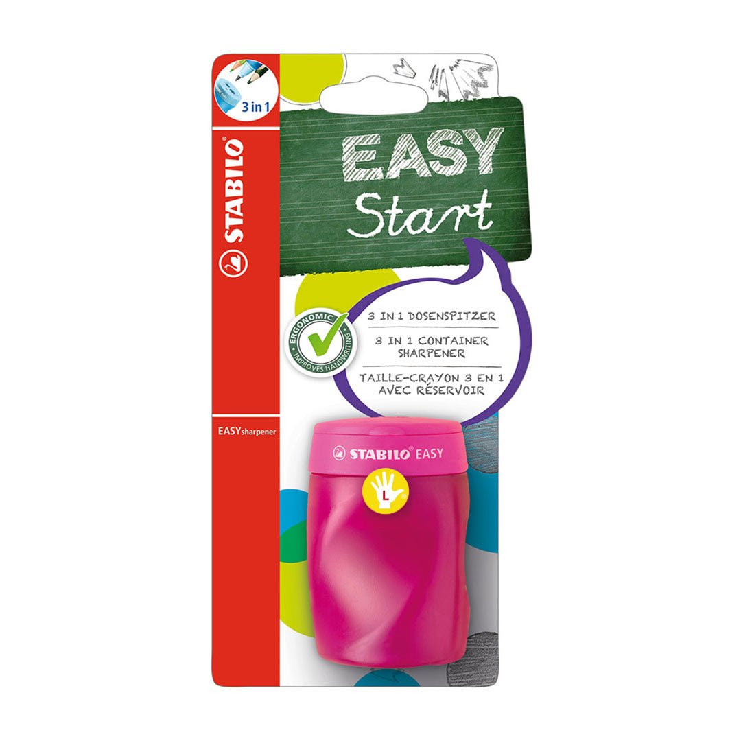 Stabilo | Easy Sharpener | Left Handed | Pink - SCOOBOO - B - 41596 - 3 - Easy Sharpener