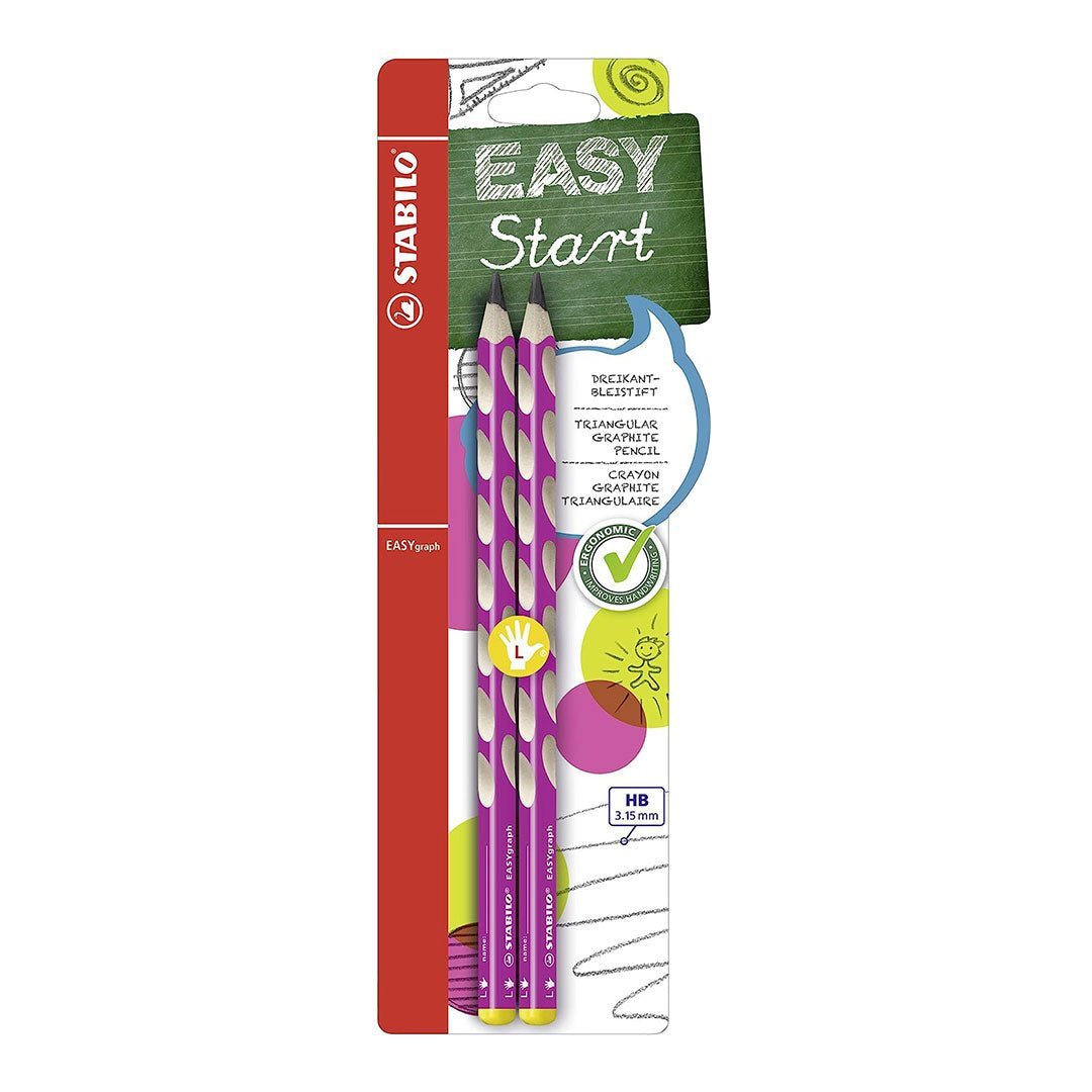 Stabilo Easygraph Left Handed Pencil - Pack of 2 - SCOOBOO - B - 49823 - 5 - TGM - Pencils