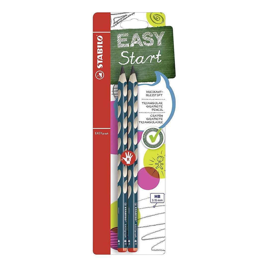 Stabilo Easygraph Right Handed Pencil - Pack of 2 - SCOOBOO - B - 39890 - 10 - TGM - Pencils
