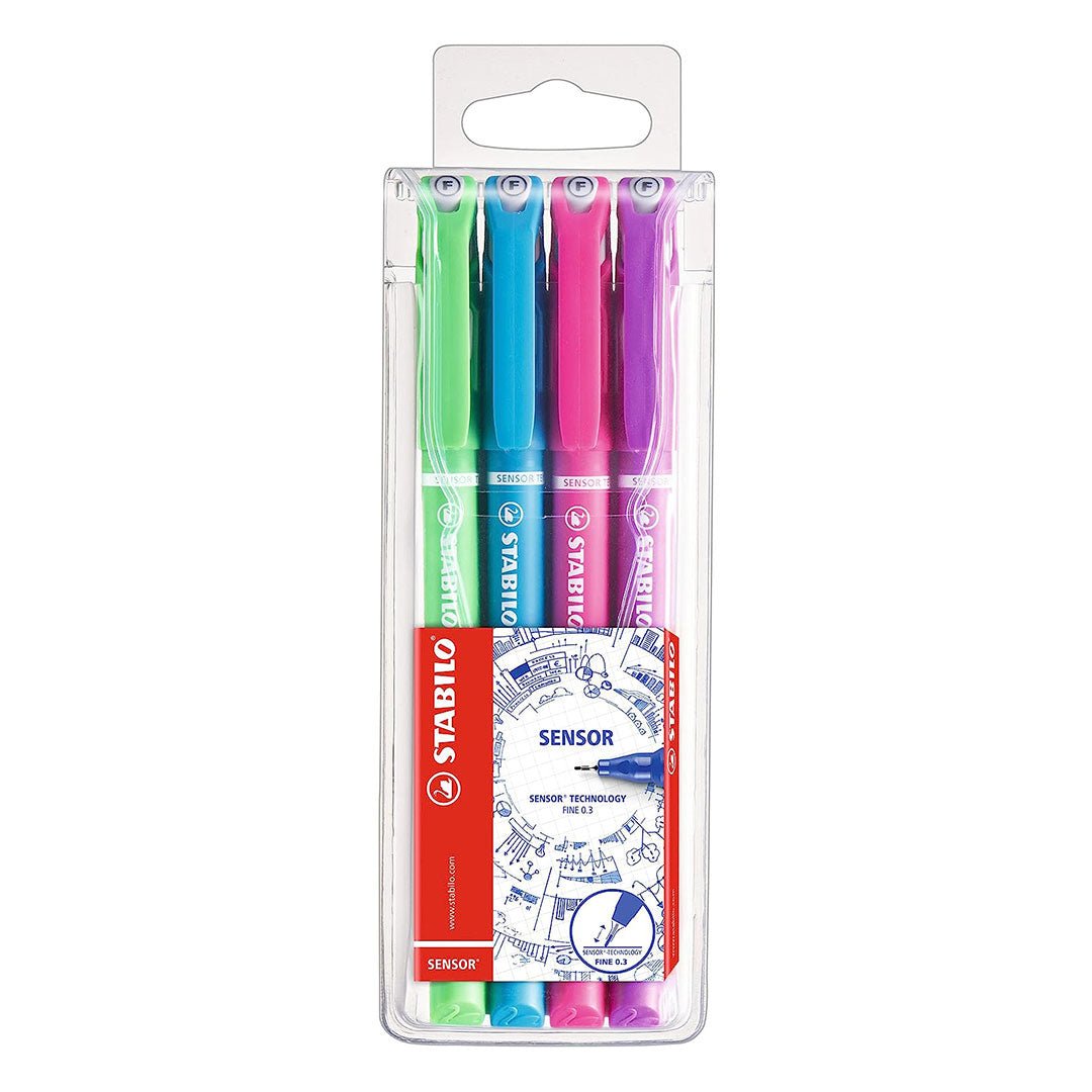 Stabilo Fine Tip Sensor Pen - Pack of 4 - SCOOBOO - 189/4 - 01 - Fineliners