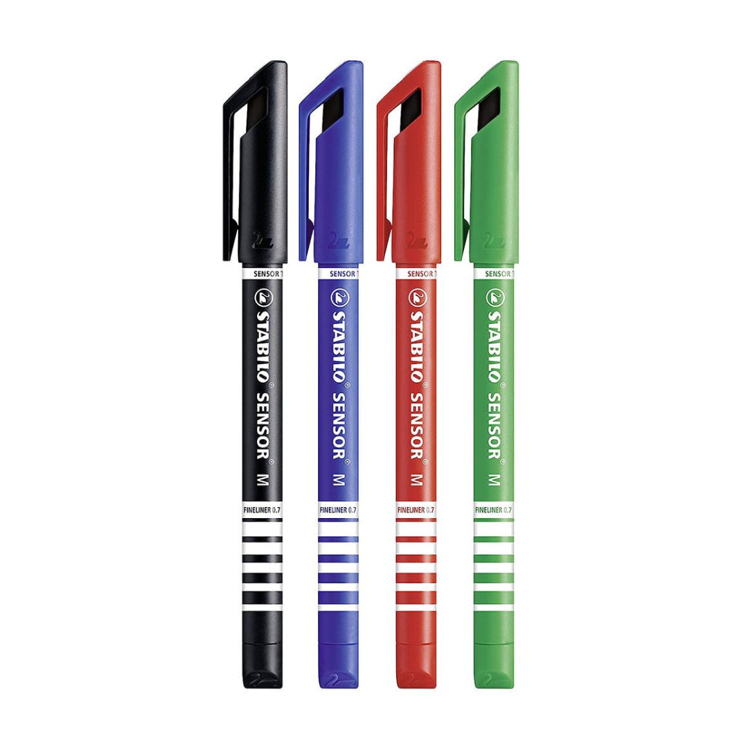 Stabilo Fine Tip Sensor Pen - Pack of 4 - SCOOBOO - 189/4 - Fineliners