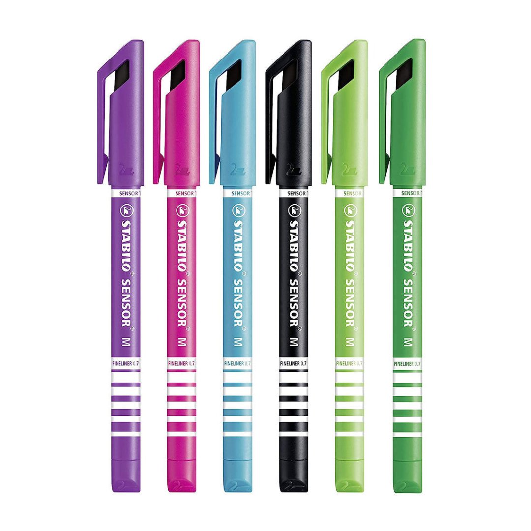 Stabilo Fine Tip Sensor Pen - Pack Of 6 - SCOOBOO - 189/6 - 01 - Fineliners