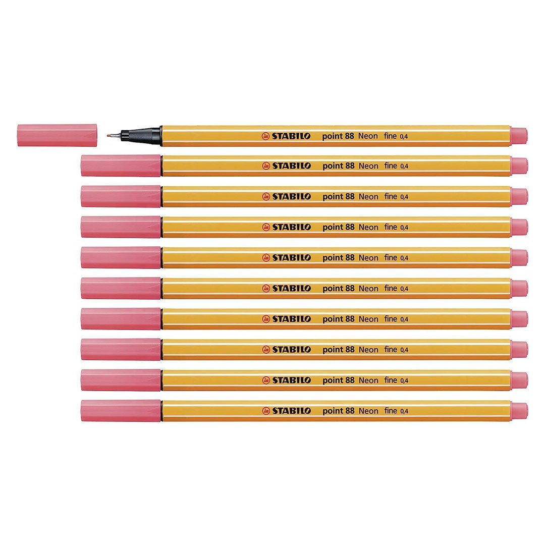 Stabilo Point 88 Fineliners - Pack Of 10 - SCOOBOO - 88/40 - 10PC - Fineliners
