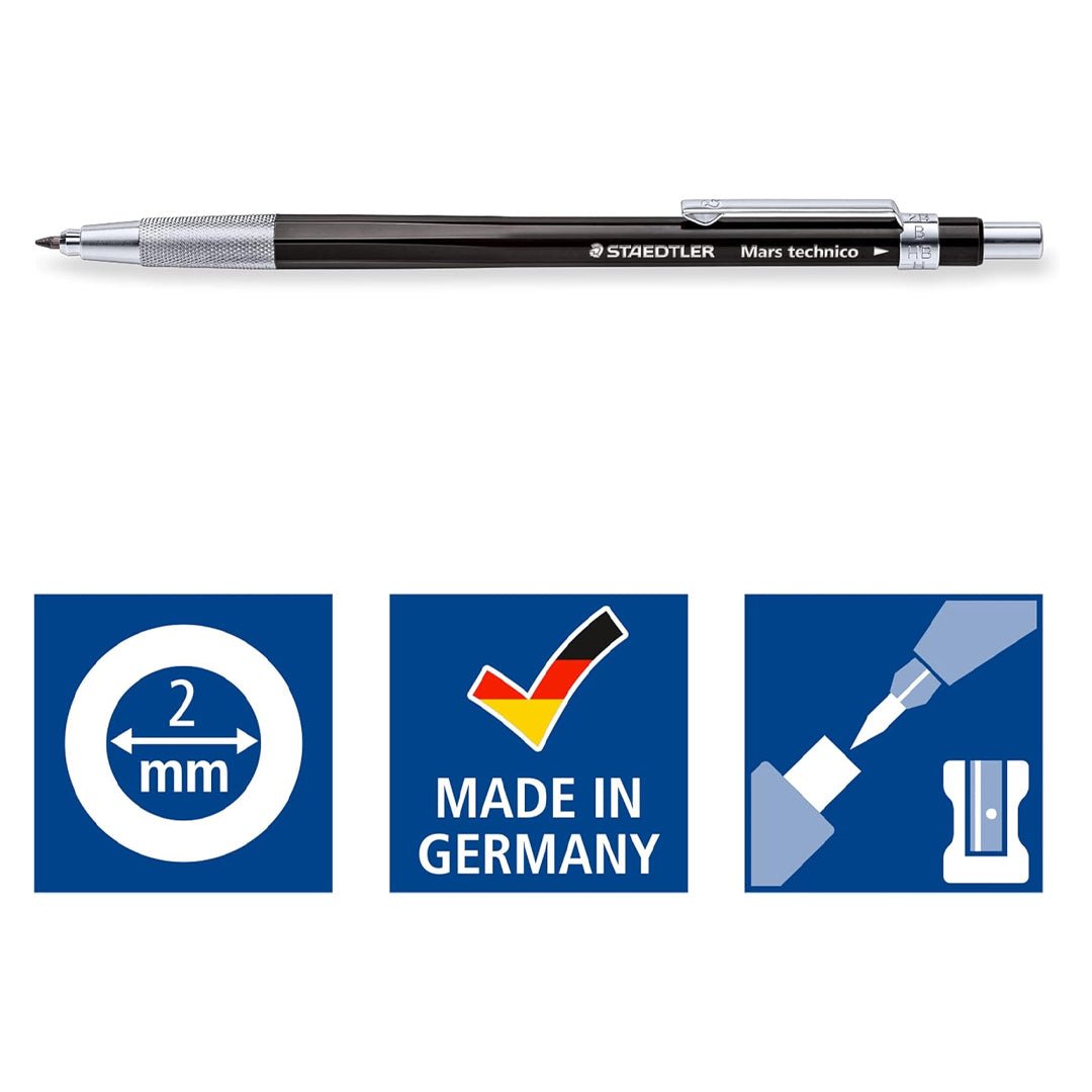 STAEDTLER 2.0mm Mars Technico Mechanical Pencil - SCOOBOO - 780 C BKP6 - Mechanical Pencil