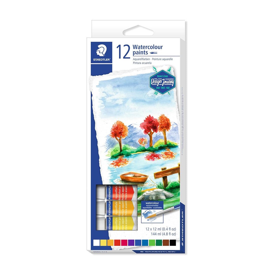 Staedtler Aquarell Water Colour Paint Set of 12 - SCOOBOO - 8880 C12 - Water Colors