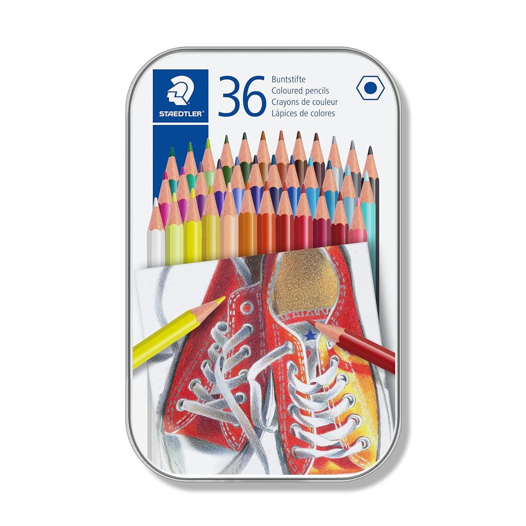 Staedtler Coloured Pencil with Metal Box - SCOOBOO - 175 M36 - Coloured Pencils