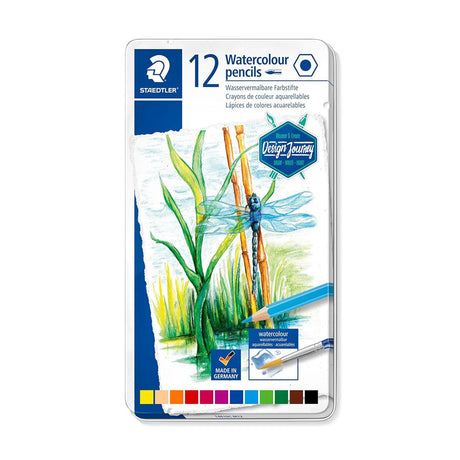 Staedtler Design Journey Watercolour Pencils Pack of 12 - SCOOBOO - 14610C M12 - Watercolour Pencils