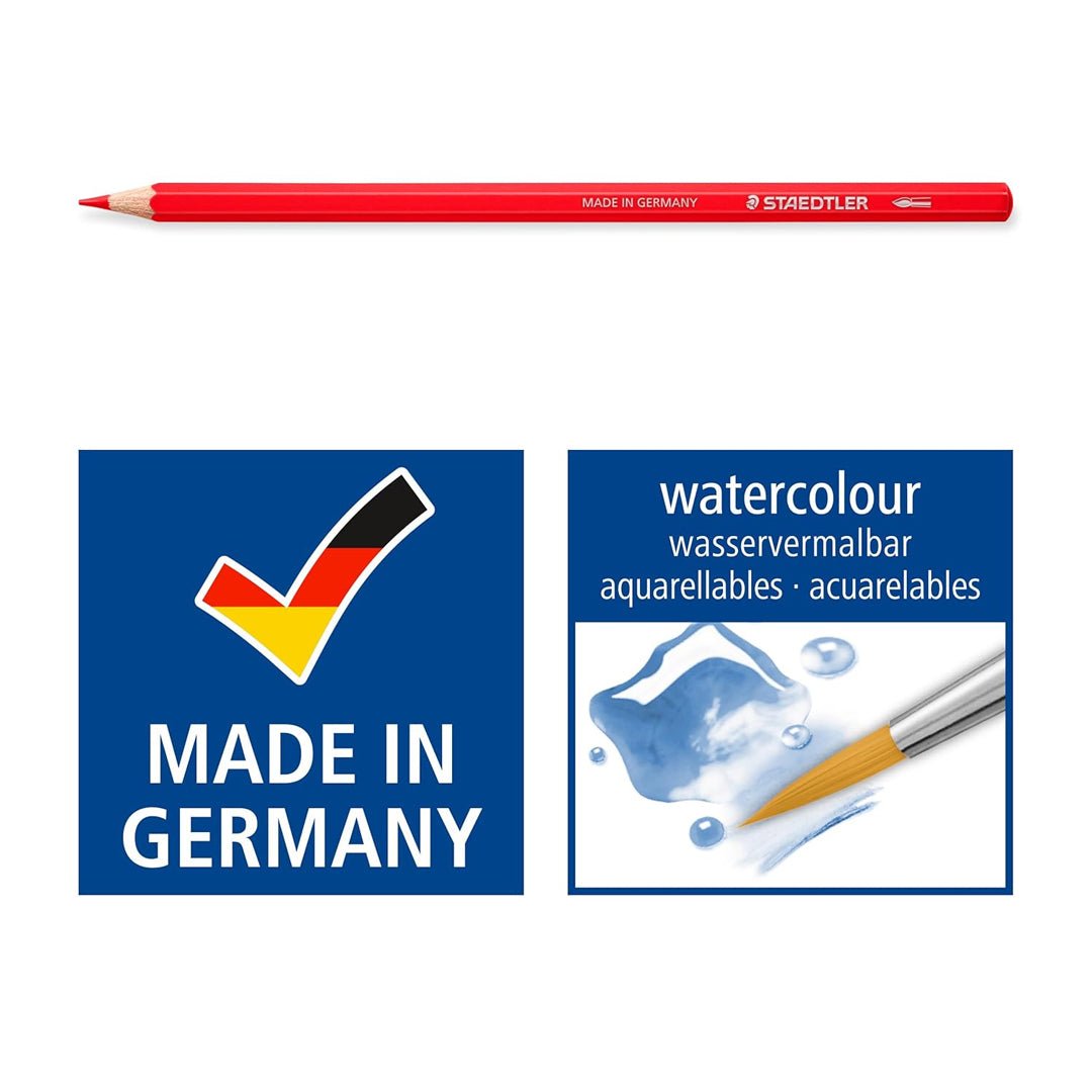 Staedtler Design Journey Watercolour Pencils Pack of 12 - SCOOBOO - 14610C M12 - Watercolour Pencils