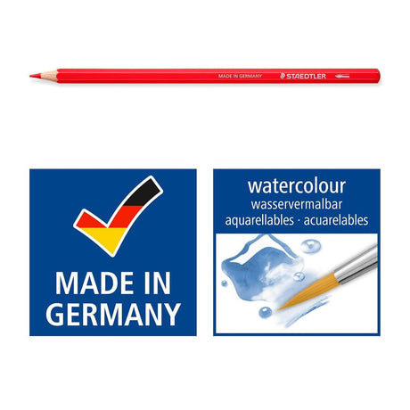 Staedtler Design Journey Watercolour Pencils Pack of 12 - SCOOBOO - 14610C M12 - Watercolour Pencils