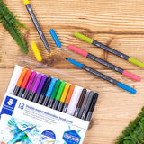 Staedtler Double Ended Watercolour Brush Pens - SCOOBOO - 3001 TB18 - Brush Pens