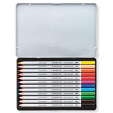 Staedtler Karat Aquarell Colour Pencils Metal Box Set - SCOOBOO - 125M12 - Watercolour Pencils