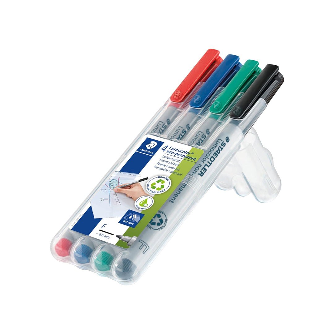 Staedtler Lumocolor Non - Permanent Pen Sets 0.6mm - SCOOBOO - 316 WP4 - Fineliner