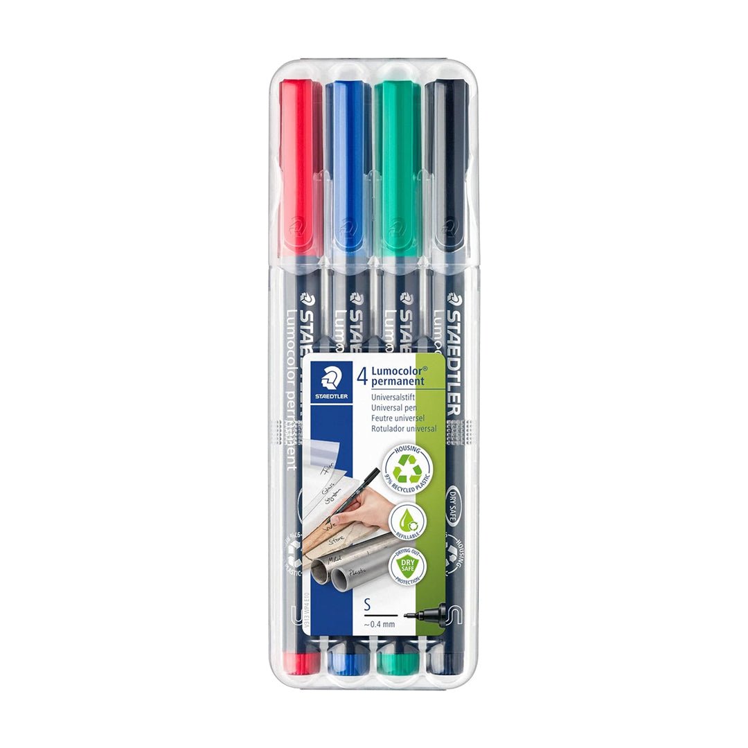 Staedtler Lumocolor Permanent Sets (0.6mm) - SCOOBOO - 318WP4 - Permanent Markers