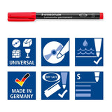 Staedtler Lumocolor Permanent Sets (0.6mm) - SCOOBOO - 318WP4 - Permanent Markers