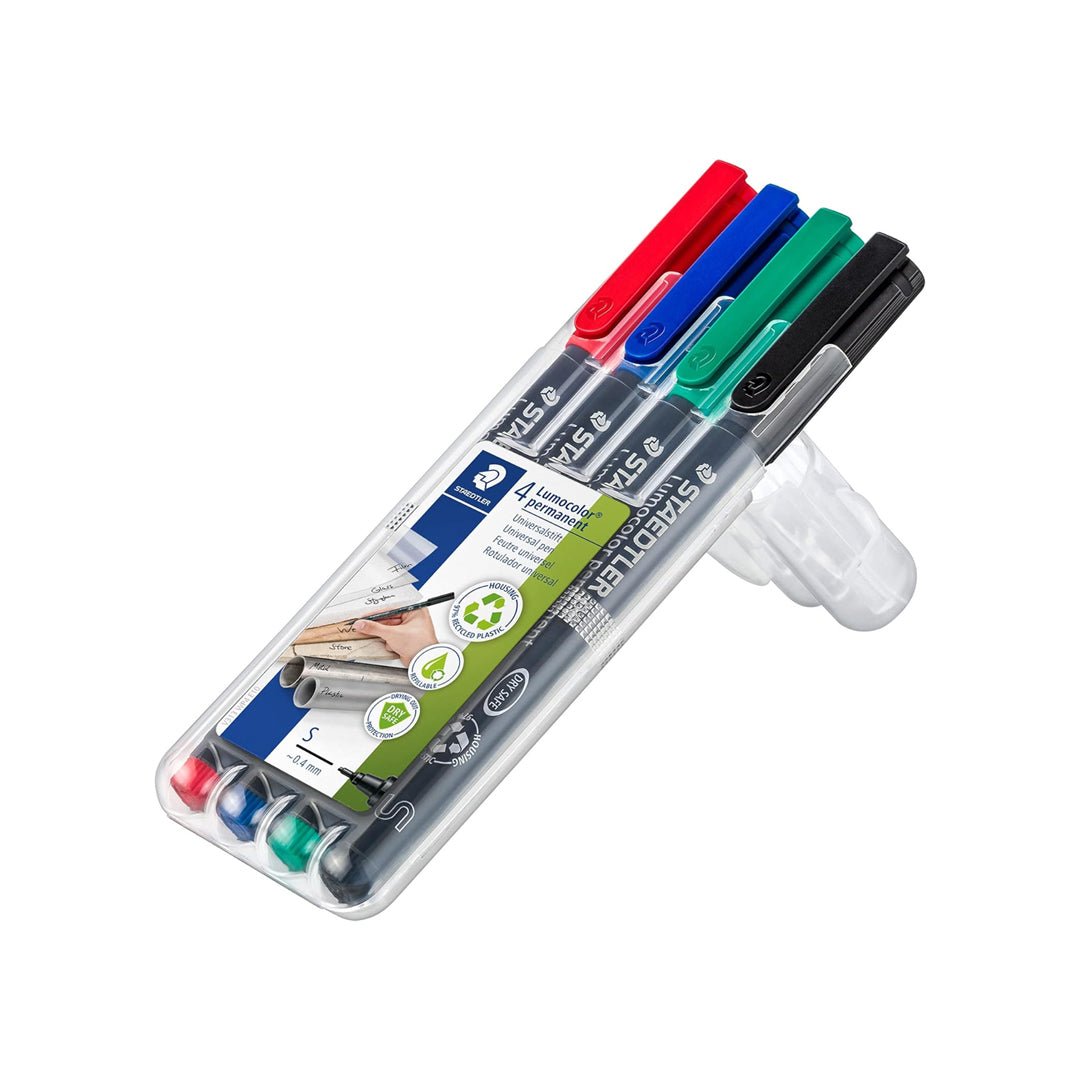 Staedtler Lumocolor Permanent Sets (0.6mm) - SCOOBOO - 318WP4 - Permanent Markers