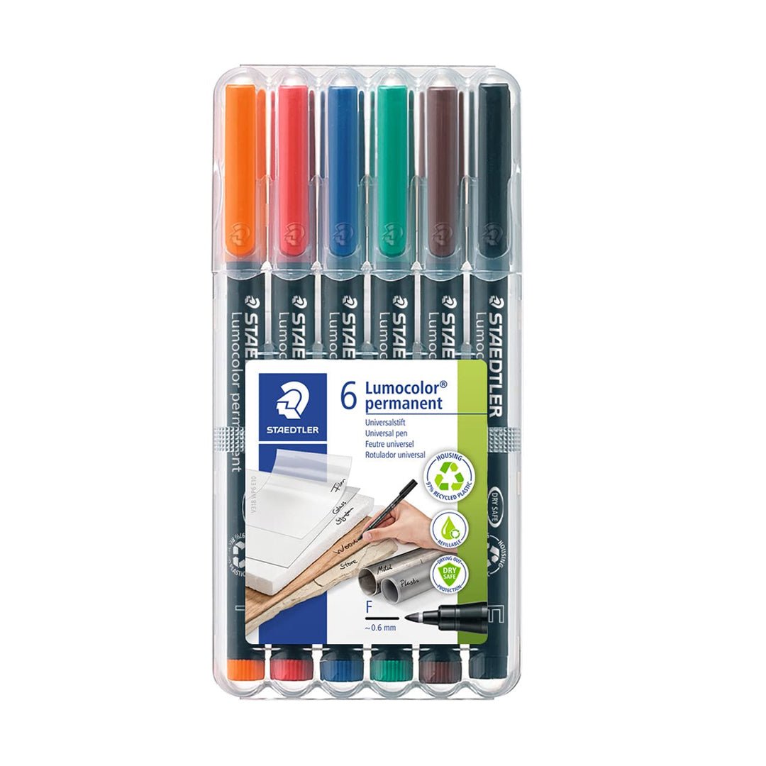 Staedtler Lumocolor Permanent Sets (0.6mm) - SCOOBOO - 318 WP6 - Permanent Markers