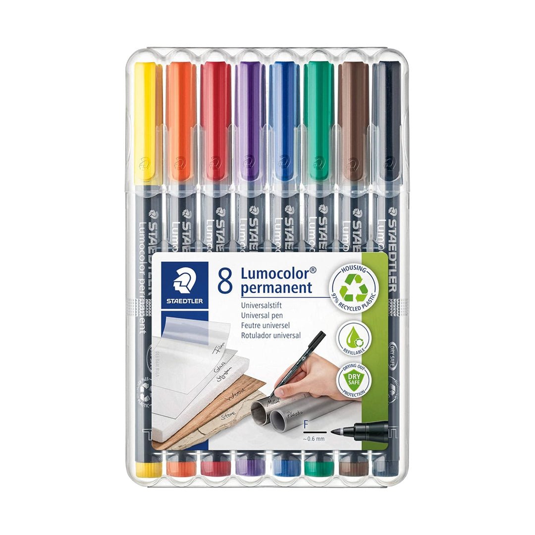 Staedtler Lumocolor Permanent Sets (0.6mm) - SCOOBOO - 318 WP8 - Permanent Markers