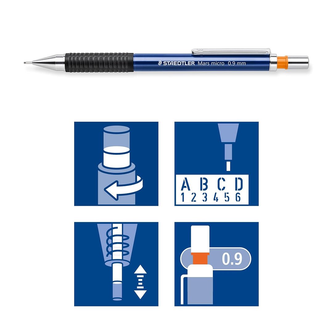 Staedtler Mars Micro 775 0.9 mm - SCOOBOO - 775 0.9mm - Mechanical Pencil