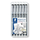 Staedtler Pigment Liner Bonus Sketch 6 Liner Set - SCOOBOO - 308SB6P - Fineliner