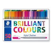 Staedtler Triplus Colour Fiber - Tip Pen Set - Pack of 50 - SCOOBOO - 334 M50JB - Fineliner