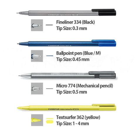 Staedtler Triplus Mobile Office Writing Set - SCOOBOO - 34 SB4 - Fineliner