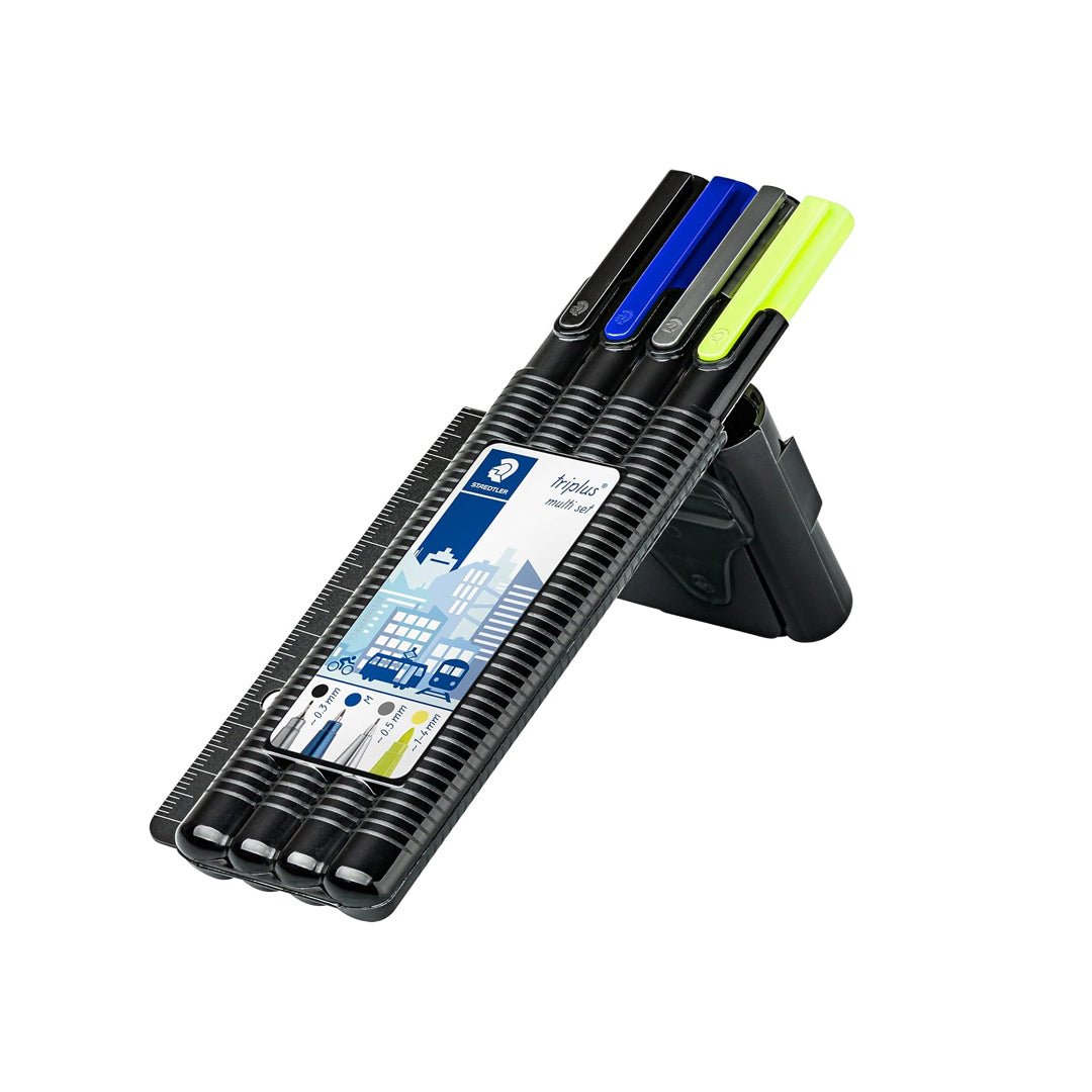 Staedtler Triplus Office set in Black box with a Ruler - Set of 4 - SCOOBOO - 34 SB4B - R - Fineliner