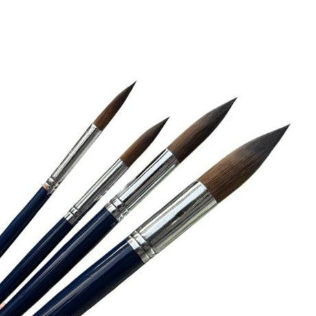 Stationerie Aqua Pro Mops - Vegan Synthetic Kolinsky Edition Brush Set- Set of 4 - SCOOBOO - KOLINSKY - Paint Brushes