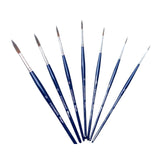 Stationerie Aquapro Kolinsky Vegan Round Brushes Set Of 7 - SCOOBOO - VEGNA ROUND - Paint Brushes