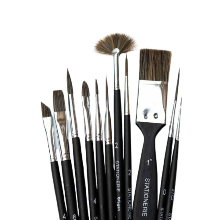 Stationerie Aquasync Mix Media Brush Set Of 11 - SCOOBOO - MIX MATTE - Paint Brushes