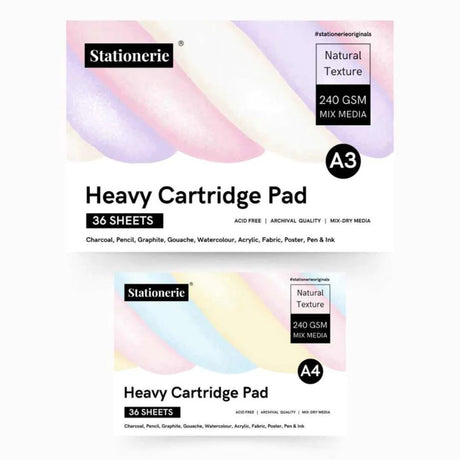 Stationerie Artists’ Heavy Cartridge Pad - SCOOBOO - PAD A4 - Sketch & Drawing Pad