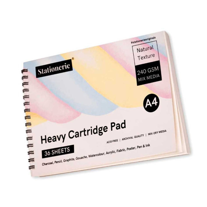 Stationerie Artists’ Heavy Cartridge Pad - SCOOBOO - PAD A4 - Sketch & Drawing Pad