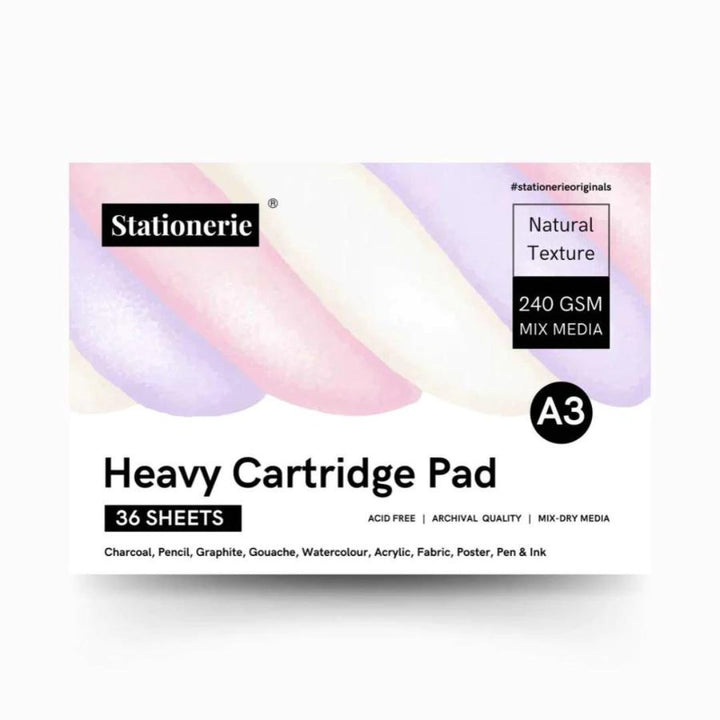 Stationerie Artists’ Heavy Cartridge Pad - SCOOBOO - PAD A3 - Sketch & Drawing Pad