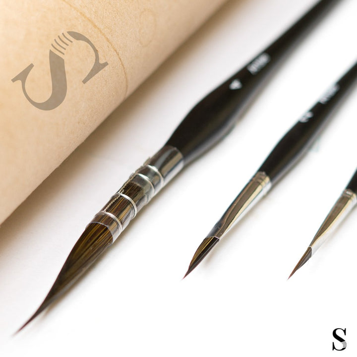 Stationerie Petal Set of 2 + Calligraphy Rigger Mop Hybrid Brush Set - SCOOBOO - PETAL HYBRID - Paint Brushes