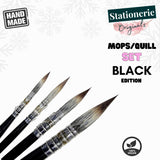 Stationerie Professional Synthetic Pointed Black Mops Set Of 4 - SCOOBOO - AQUASYNC VEGAN - Paint Brushes