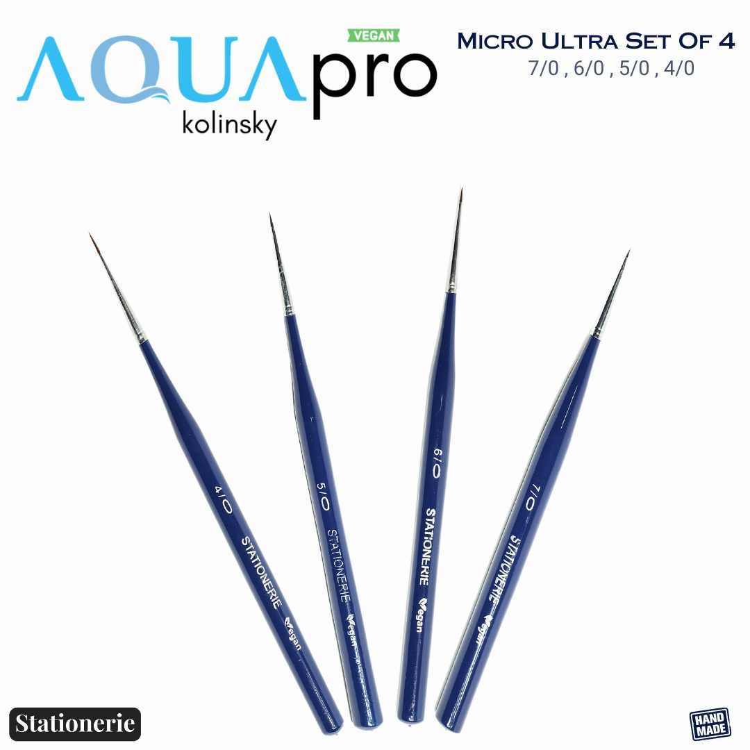 Stationerie Ultra Micro Spotter Set Of 4 Kolinsky Synthetic Brush Set - SCOOBOO - MICRO SPOTTER - Paint Brushes