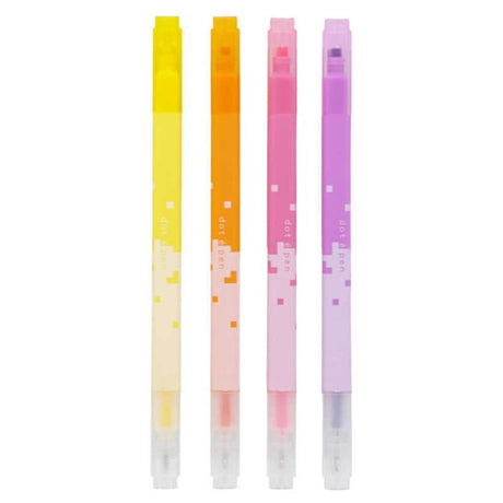 Sun Star Dot Square Pen Pack Of 4 - SCOOBOO - S4541782 - Highlighter