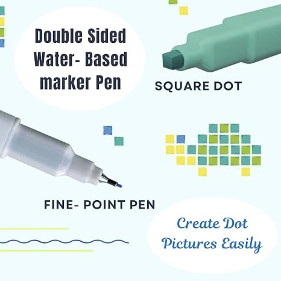 Sun Star Dot Square Pen Pack Of 4 - SCOOBOO - S4541790 - Highlighter