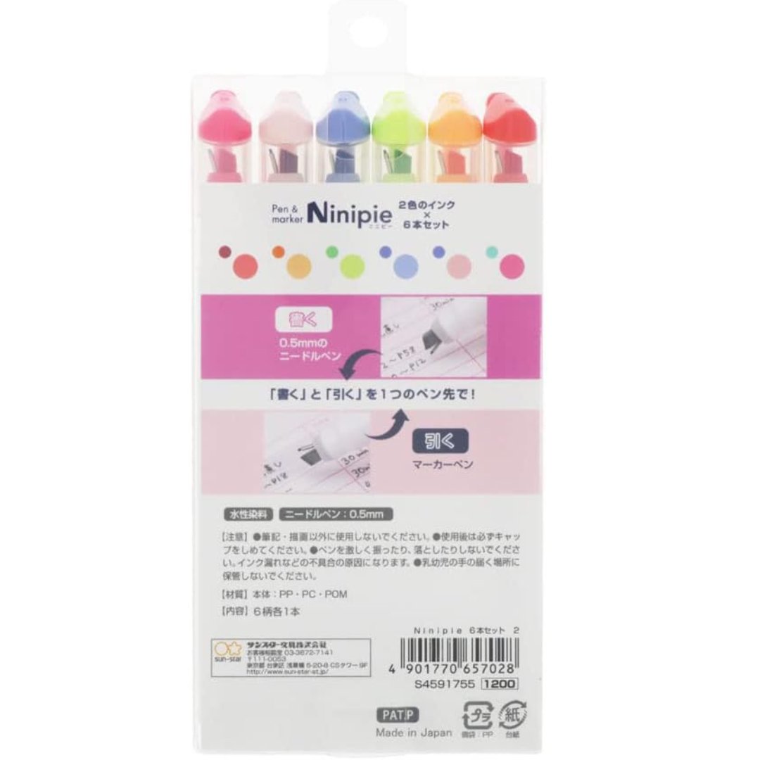 Sun Star Ninipie Water - Based Pen & Marker - SCOOBOO - S4591755 - Highlighter