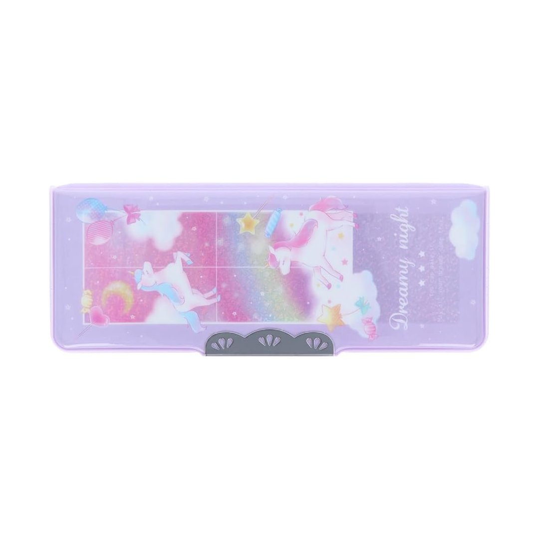 Sun Star Yokopita Hologram, Dreamy Unicorn Compact Pencil Case - SCOOBOO - S1314165 - Pencil Cases & Pouches