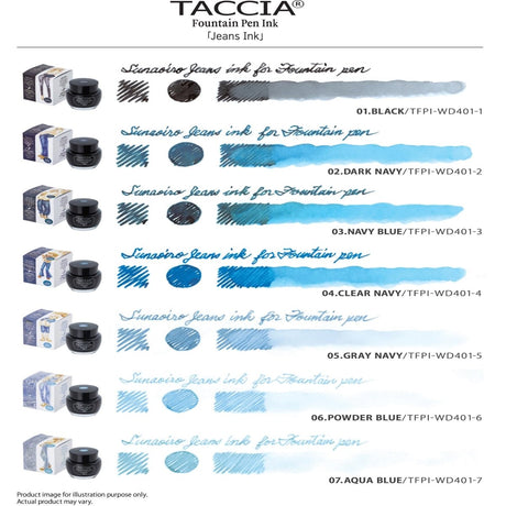 Taccia Jeans Ink Bottle (Aqua Blue - 40 ML) TFPI - WD401 - 7 - SCOOBOO - TC_JNS_INK_BTL_AQU_BLU_40ML_TFPIWD4017 - Ink Cartridge