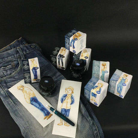 Taccia Jeans Ink Bottle (Aqua Blue - 40 ML) TFPI - WD401 - 7 - SCOOBOO - TC_JNS_INK_BTL_AQU_BLU_40ML_TFPIWD4017 - Ink Cartridge